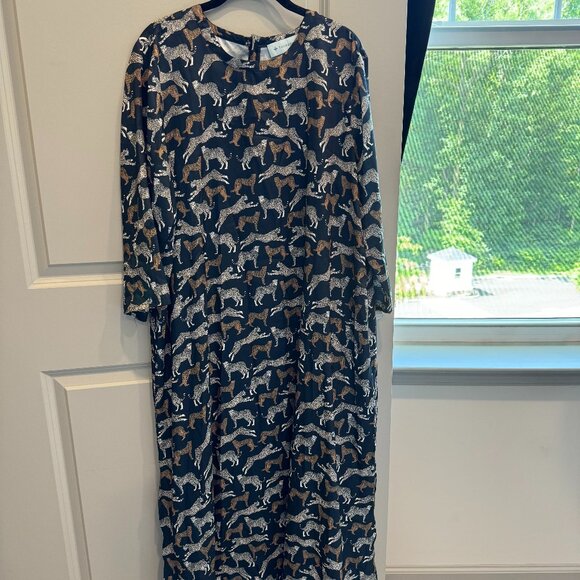 Tuckernuck Animal Print Maxi Dress - Black and Brown - Picture 1 of 3